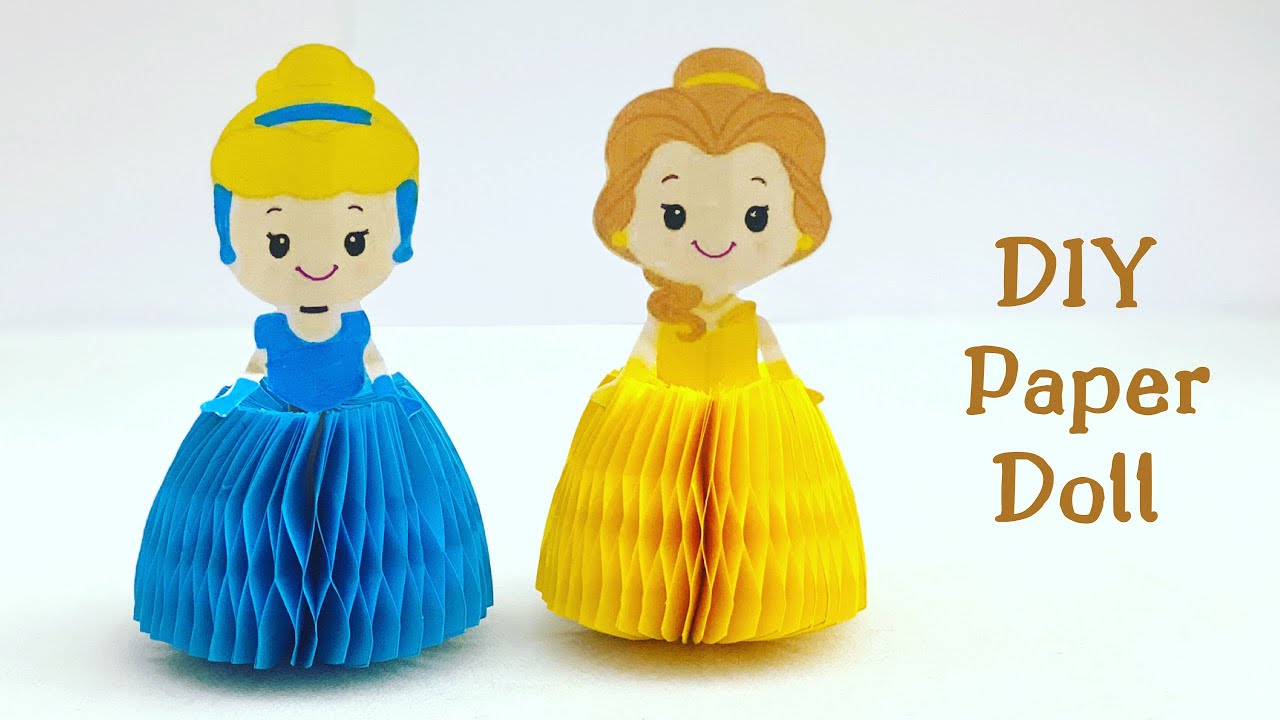 PĂPUȘĂ DE HÂRTIE DIY / Păpușă prințesă Disney de hârtie / Meșteșug de hârtie / Idei de meșteșuguri ușoare pentru copii / Meșteșug de hârtie Nou