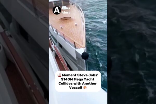 🚢 Momentul în care mega-iahtul de 140 milioane USD al lui Steve Jobs se ciocnește cu o altă navă! 💥