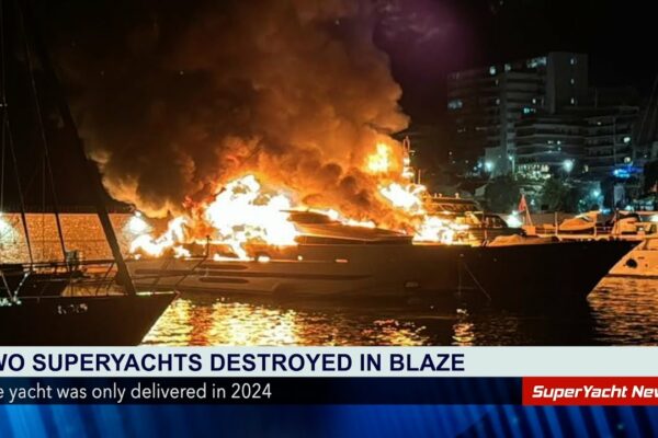 Yacht nou-nouț distrus într-un incendiu cu mai multe iahturi | Clipuri SY