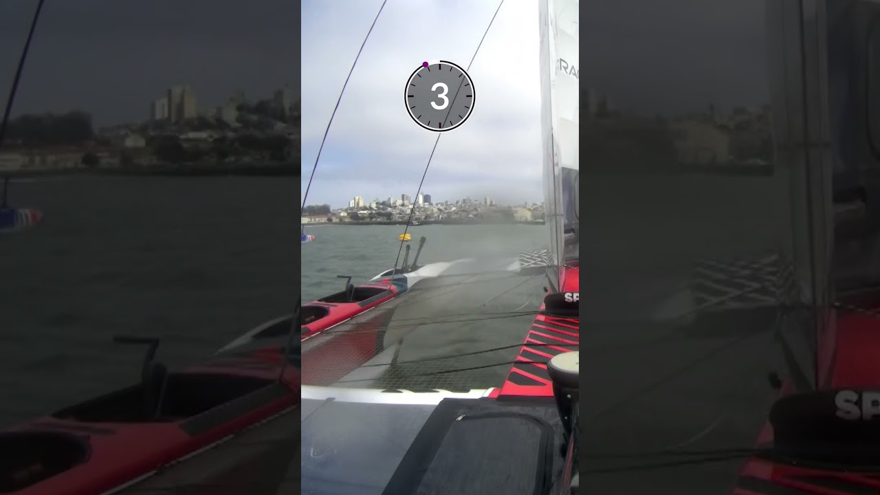 Numărătoare inversă până la impact 👀#SailGP #sailing #racing #crash