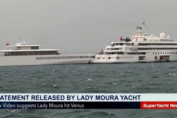 Megayacht-ul lovește Superyacht-ul lui Steve Jobs | Un nou unghi arată vinovat | Clipuri SY