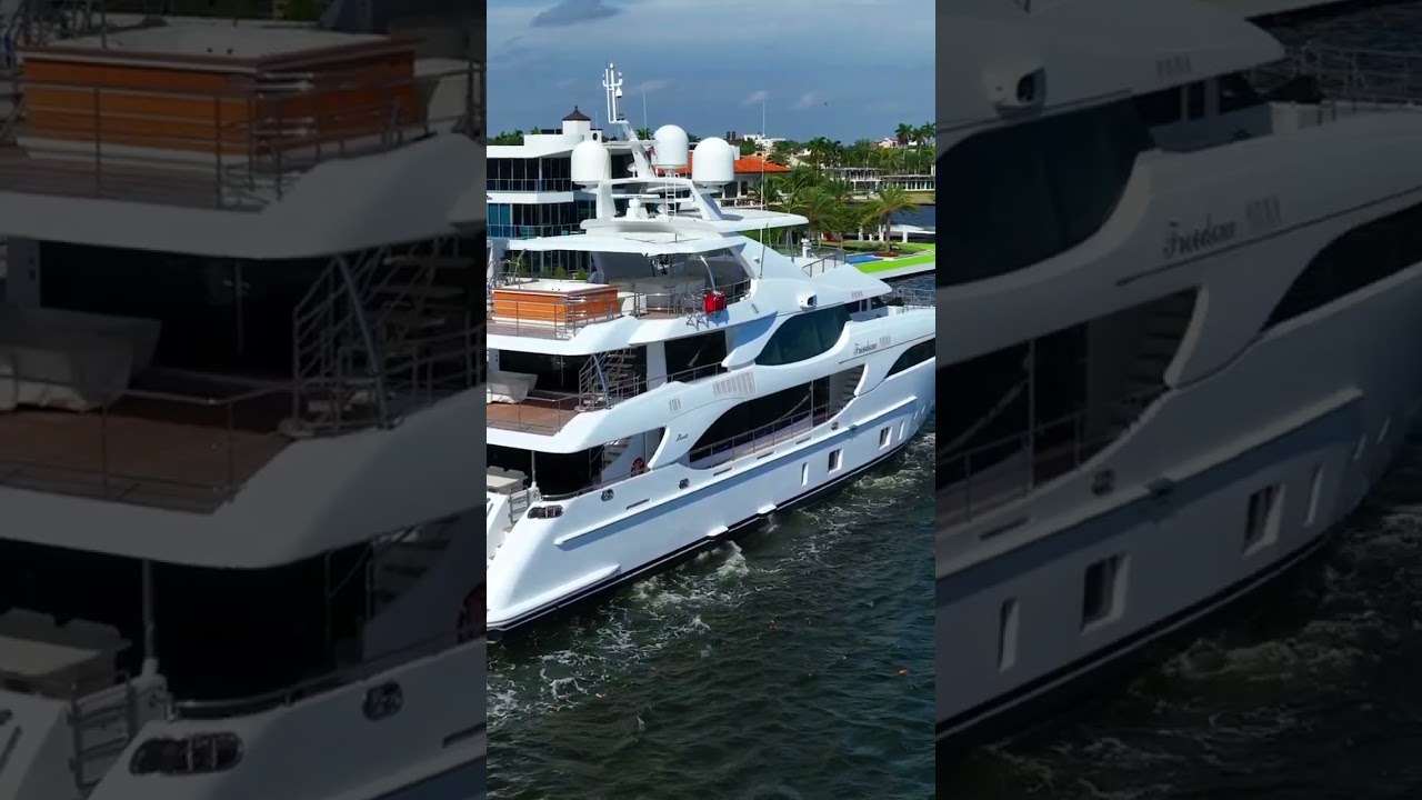 Iahtul Benetti „Freedom” navigând pe canalele Fort Lauderdale