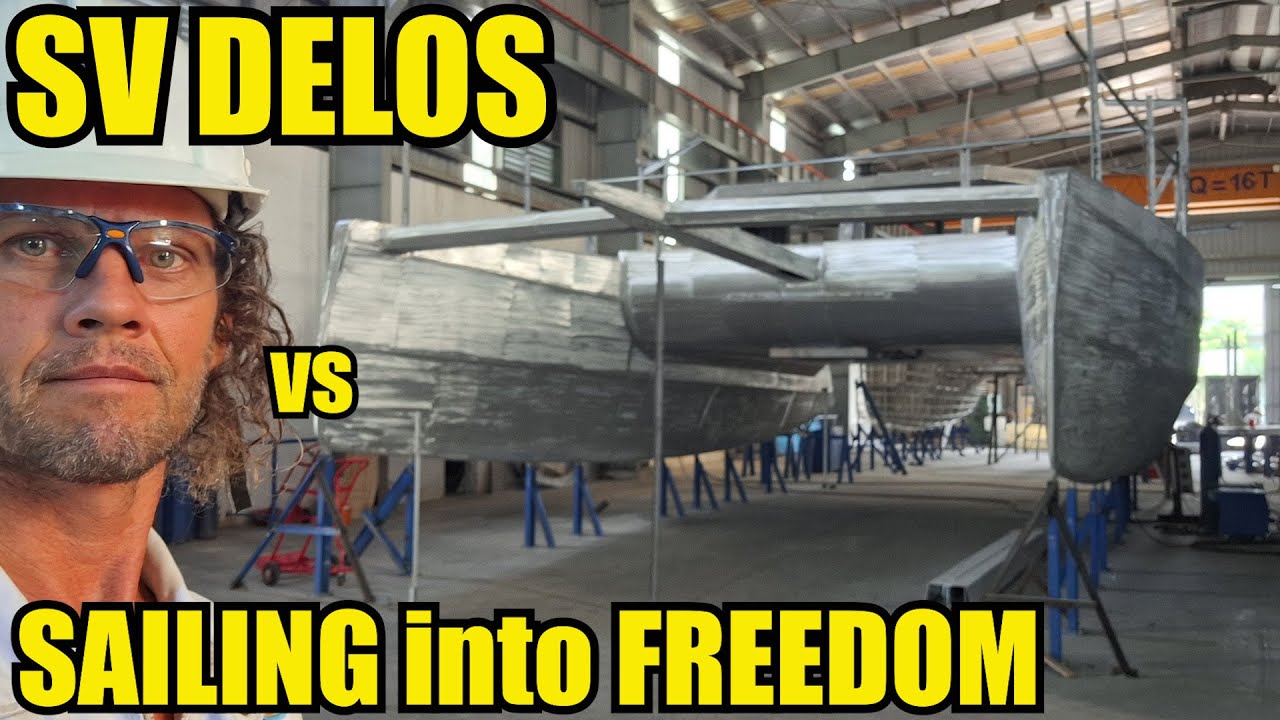 Ep. 44 Delos vs Sailing into Freedom.....ȘI NOI CÂȘTIGĂM !!! - O provocare de construcție de catamaran din aluminiu