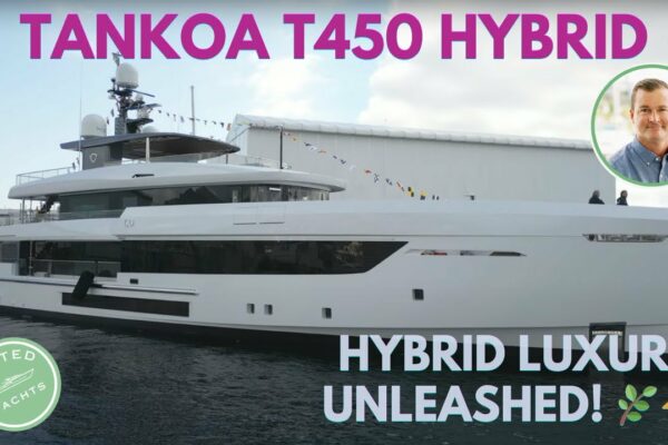 Superyacht hibrid Tankoa T450 a fost lansat în premieră @Monaco Boat Show, nava suroră disponibilă YachtSpecsDirect.com