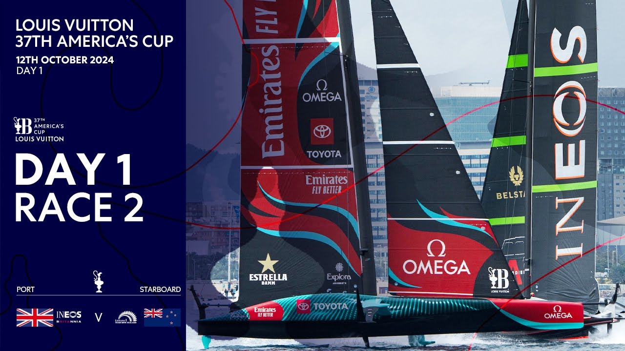 Louis Vuitton a 37-a Cursa 2 a Cupei Americii | INEOS Britannia vs Emirates Team New Zealand | Reluare completă