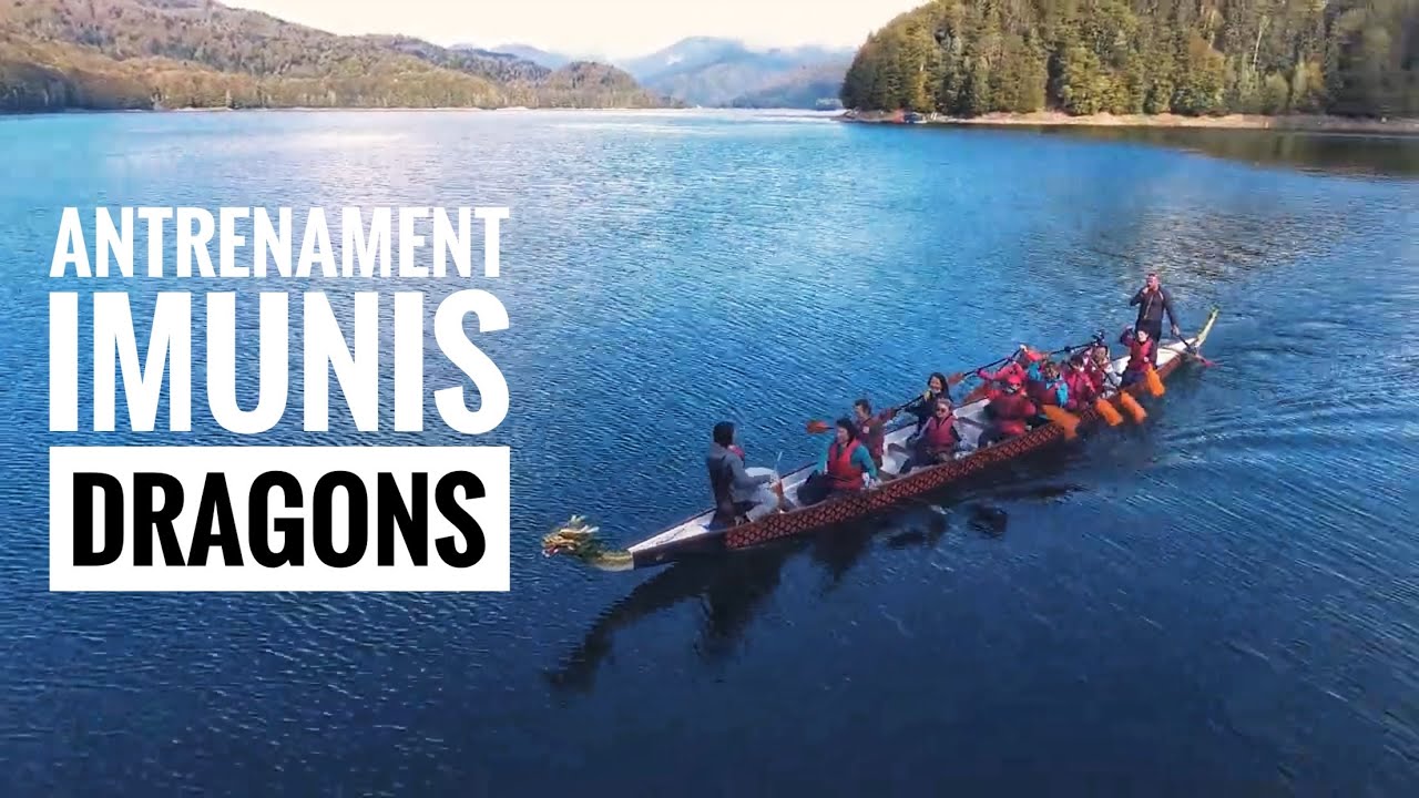 Echipa Imunis Dragons la antrenament pe lacul Vidraru
