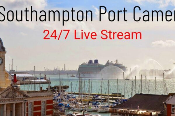 Port Cam - Vederi LIVE ale portului Southampton (nave de croazieră, feriboturi, remorchere și containere)