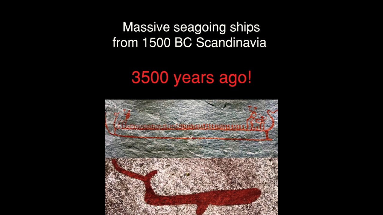 Uriașe nave cu vele antice din epoca bronzului Scandinavia #istorie #bronzeage #antich