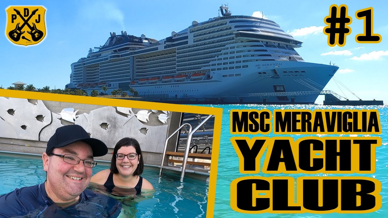 MSC Meraviglia Yacht Club Pt.1 - Zi B2B, piscină și jacuzzi, tur de cabină, spectacol de circ rock, chitară de pub