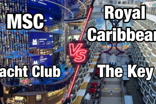 Clubul de iahturi MSC VS Royal Caribbean Cheia! - comparatie la imbarcare