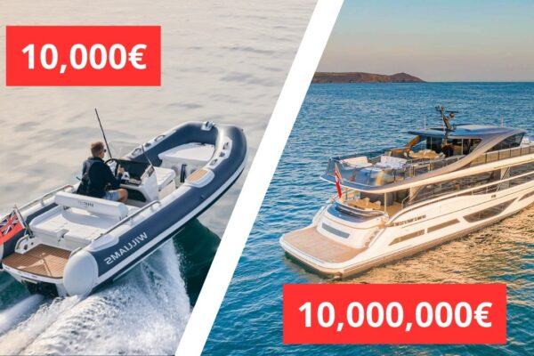 Yacht la 10.000 € vs Yacht la 10.000.000 €!