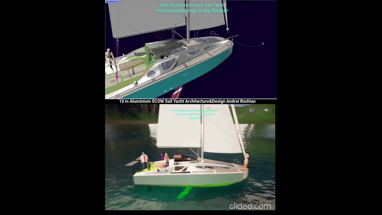 10 m Aluminiu SCOW Sail Yacht PREDICȚIUNEA PERFORMANȚEI Arhitectură&Design Andrei Rochian