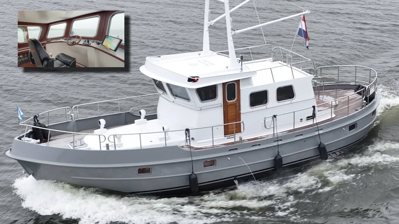 ACESTA este SINGURUL Yacht Trawler de acest fel! 245.000 € Pilothouse din oțel DE VÂNZARE!