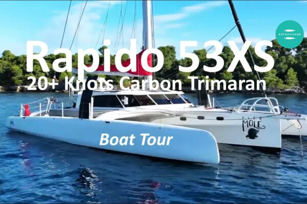 Rapido 53 - 20+ noduri! Trimaran cu vele de croazieră pe ocean - tur cu barca.