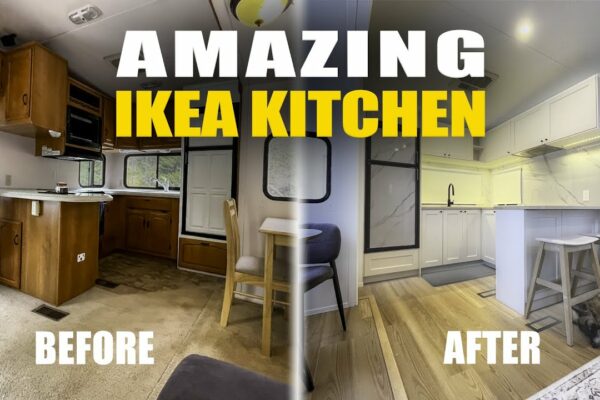 Uimitoare instalare de bucătărie IKEA în RV-ul nostru | Tiny Home on Wheels | navigare duminica vlog 268