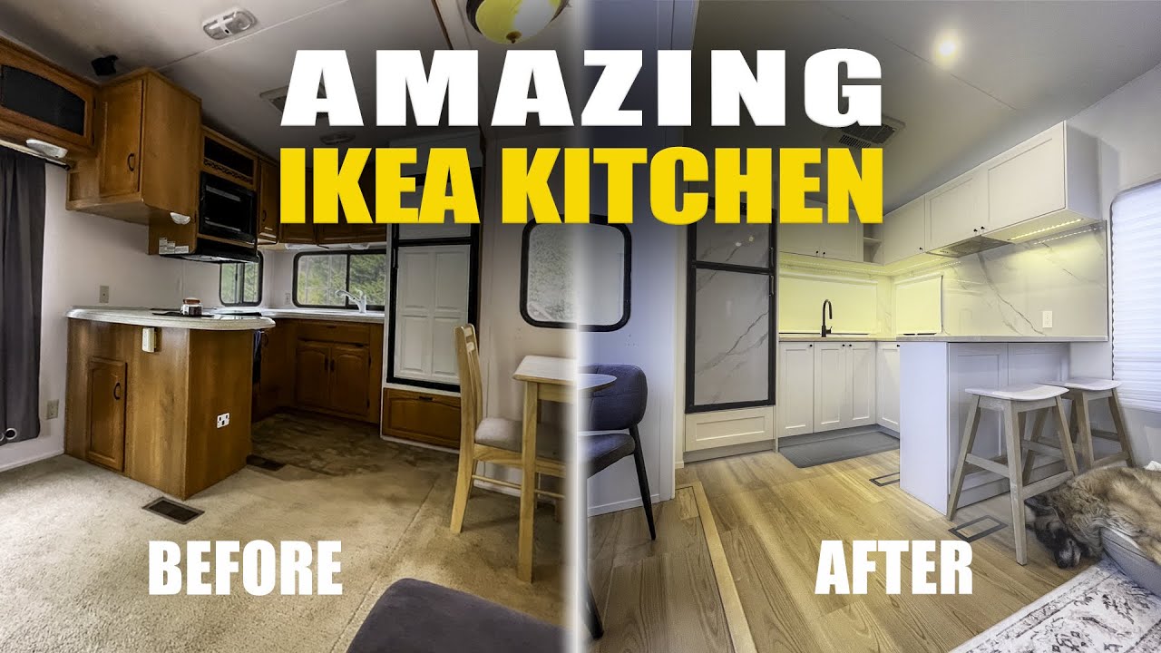 Uimitoare instalare de bucătărie IKEA în RV-ul nostru | Tiny Home on Wheels | navigare duminica vlog 268