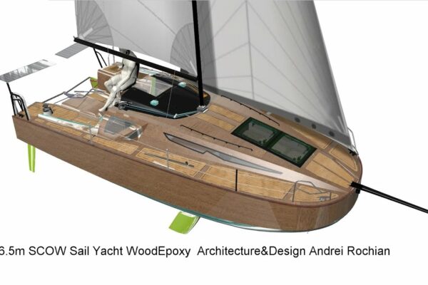 6.5m SCOW Sail Yacht WoodEpoxy Architecture&Design Andrei Rochian