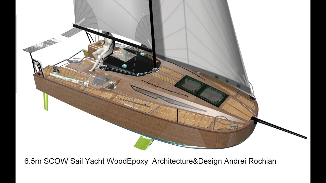 6.5m SCOW Sail Yacht WoodEpoxy Architecture&Design Andrei Rochian