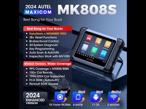 Recenzie: Scanner Autel MaxiCOM MK808S: Instrument bidirecțional 2024 ca MK808BT Pro