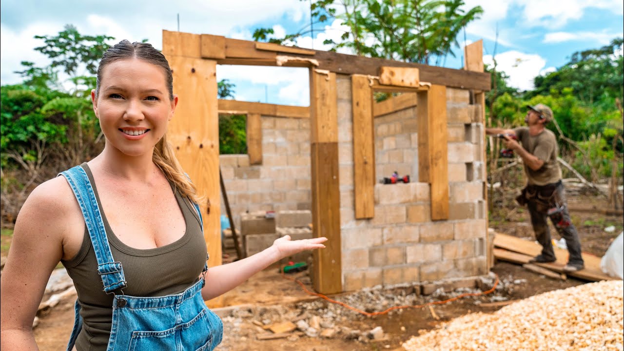 FORME de bricolaj și turnarea manuală a betonului pe proprietatea noastră de vis abandonată!