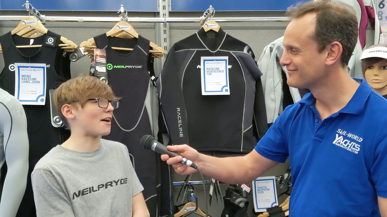 Marinarul echipei NeilPryde, Callum Davidson-Guild, la RYA Dinghy Show