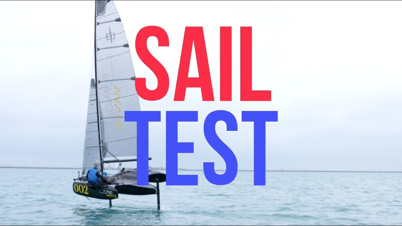 Test Sail - Flying Mantis - Trimaran cu foiling de inalta performanta - Multicoca