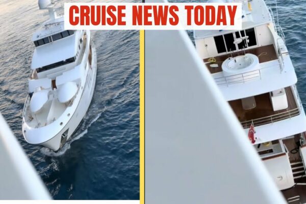 Yacht lovește o navă de croazieră în Nassau, pachet de băuturi plafonat