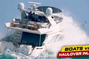 Huge Waves Crush Yacht | Bărci vs Haulover Inlet