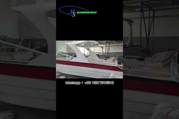 Yacht de agrement din aliaj de aluminiu cu motor exterior YAMAHA de 115 CP.| MS Constructii navale