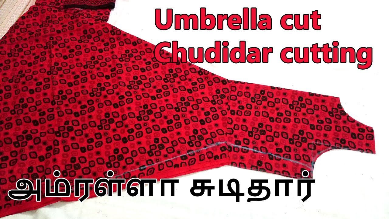 Tăiere și cusătură chudidar tăiată cu umbrelă de la Tailo tech Tăiere chudidar tăiată cu umbrelă în tamilă