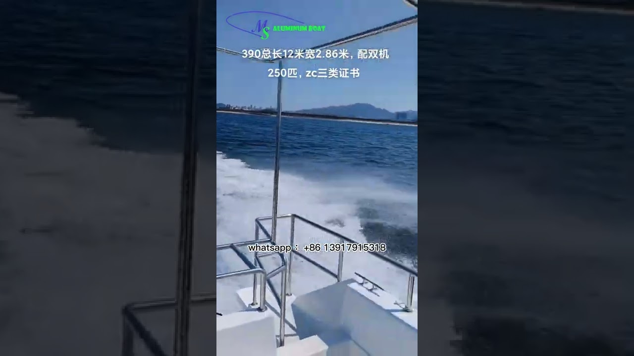 Lungime 12m latime 2.86m, cu 2 motoare exterior 250CP. | MS Constructii navale