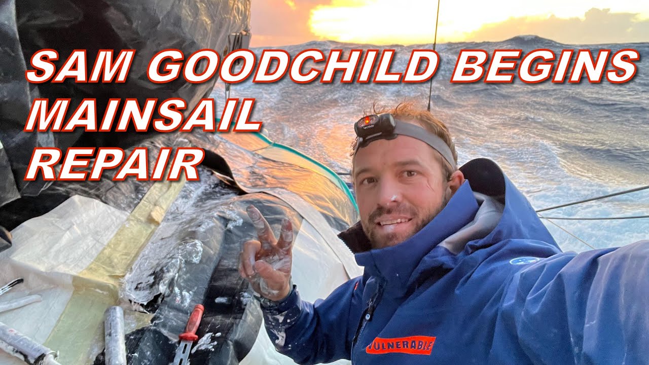Actualizare Vendée Globe, marți, 21 ianuarie - Sam Goodchild începe repararea pânzei mari