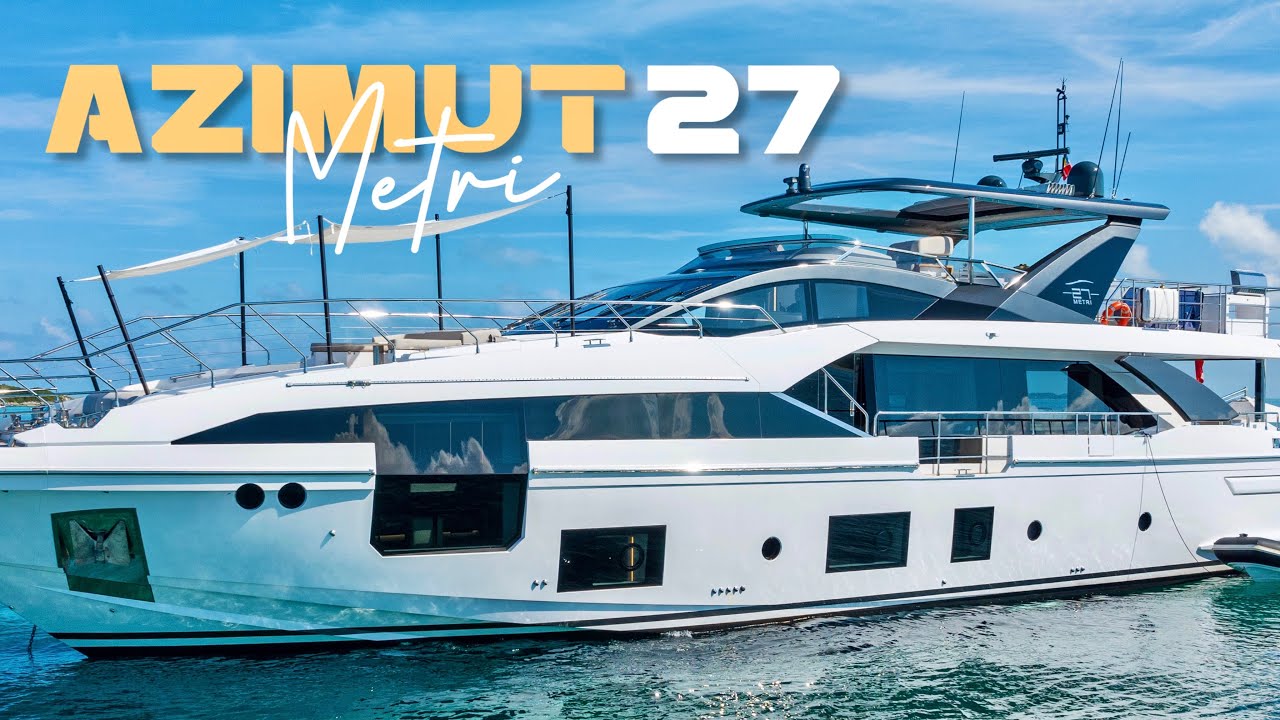 În interiorul iahtului de lux suprem ~ 2023 Azimut 27 Metri Soluție completă!