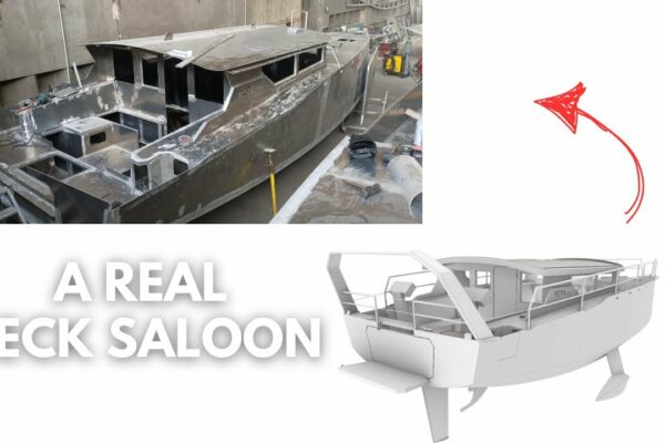 ⛵️ Builierea unei adevărate barcă cu pânze din salonul de punte din aluminiu !! Ep.355