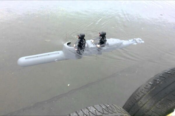 WW2 Chariot Submarin Navigat în Parcul Onchan