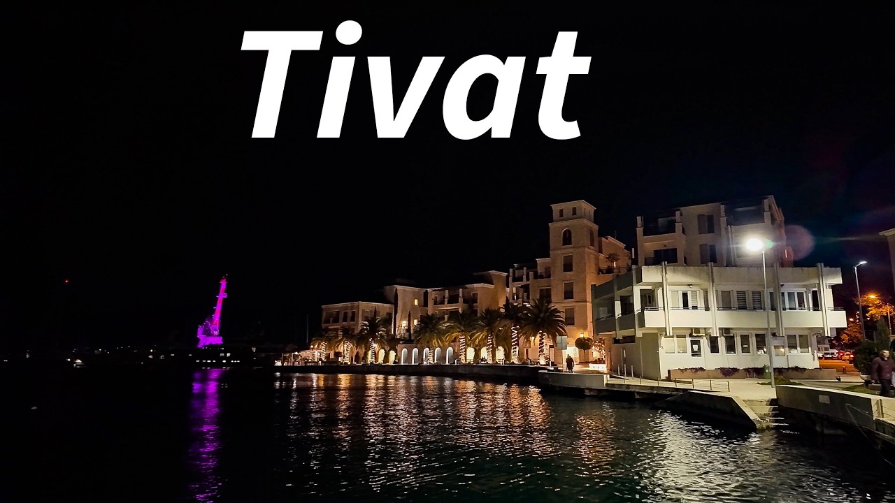 TIVAT, Muntenegru în Turul de mers pe jos 4K - februarie 2025