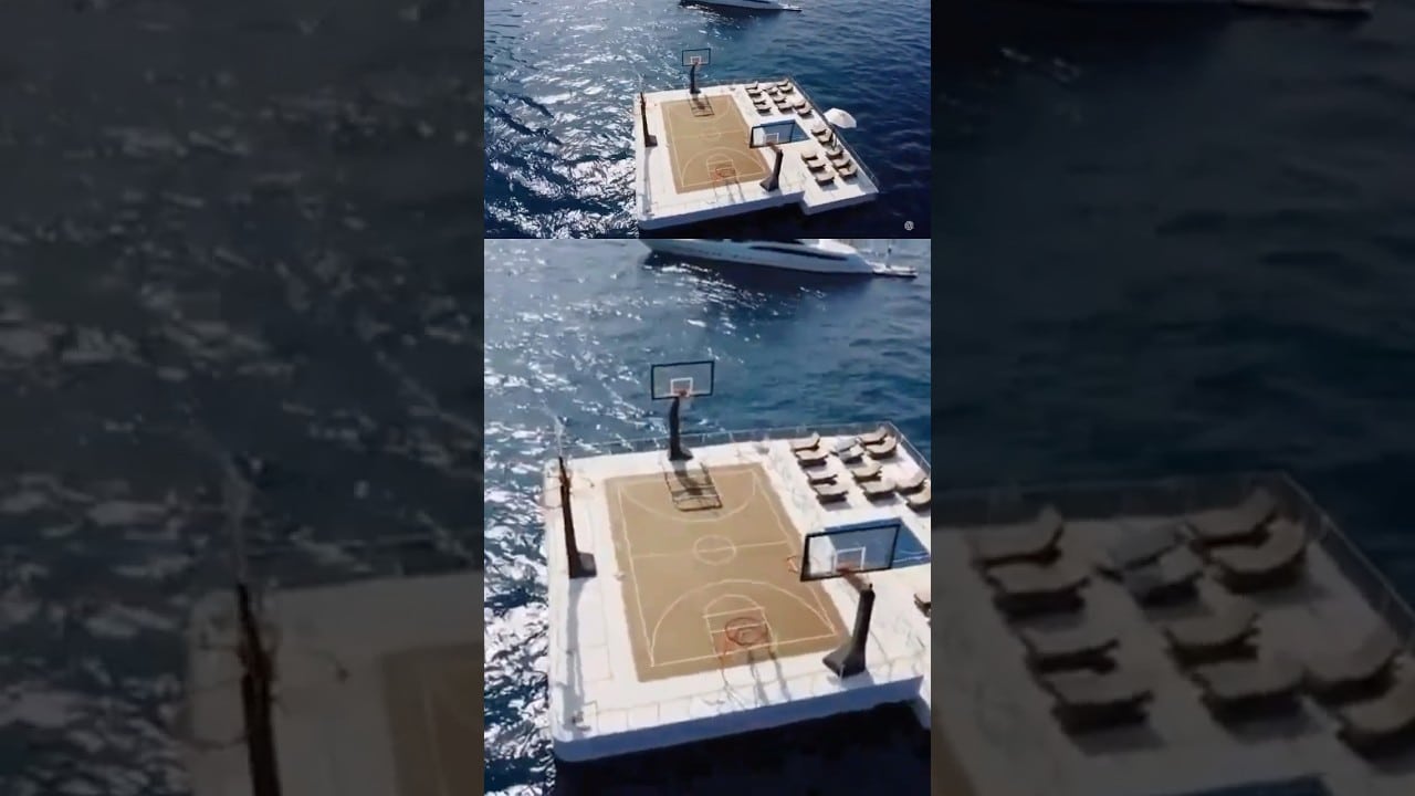 Teren de baschet plutitor #yachtlife #sailing #yachting #cruiseship