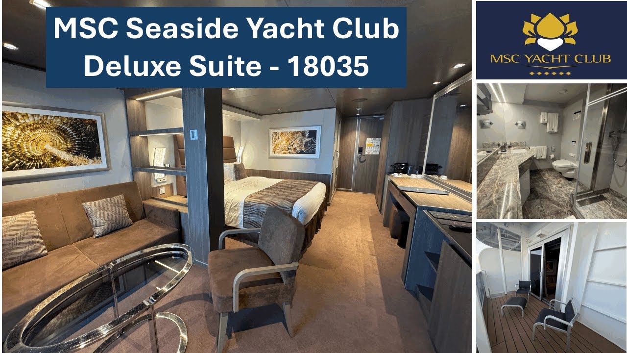 MSC Seaside | Yacht Club Deluxe Suite 18035 | Tur de cabină | Iulie 2024