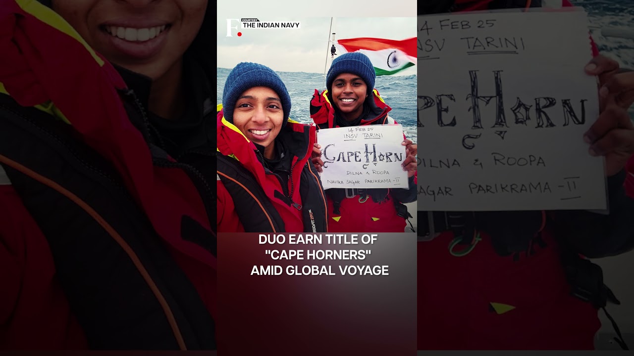 Două femei ofițeri ai Marinei Indiene cuceresc Cape Horn în istoric feat | Abonați -vă la FirstPost | N18G