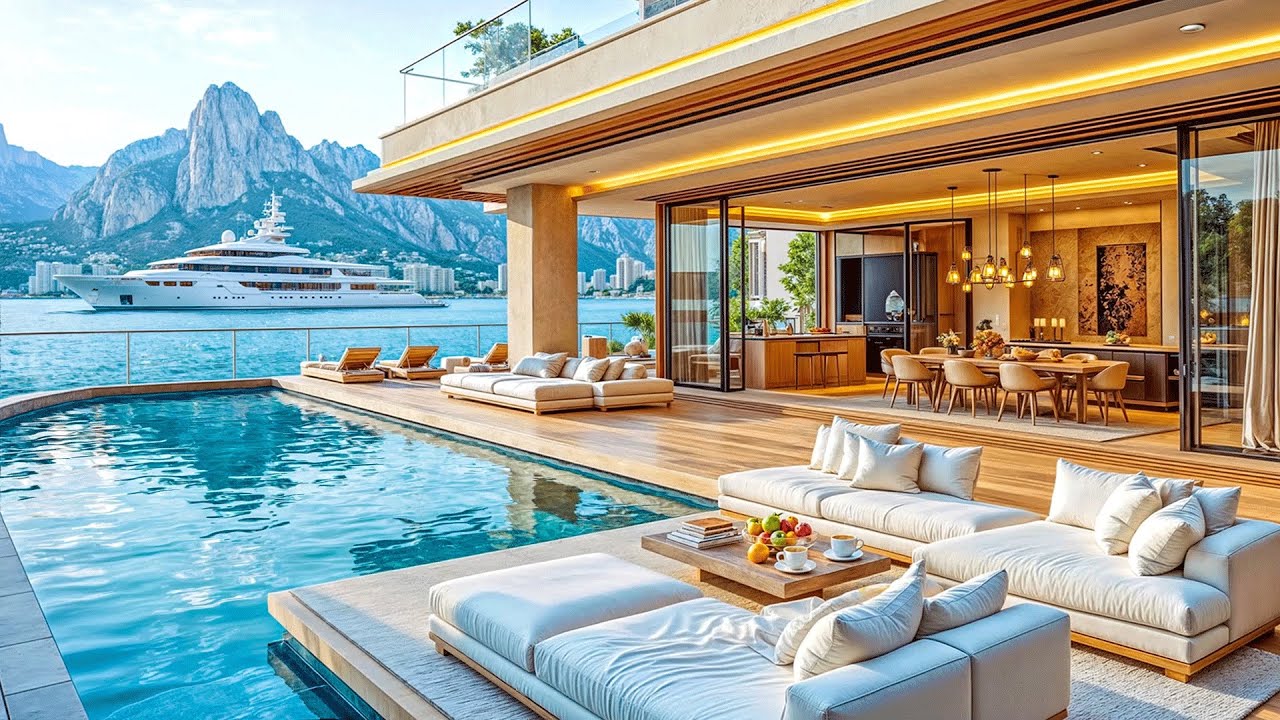 Melodiile de jazz de weekend - Morning Fresh Litoral la Yacht de lux cu Happy Bossa Nova Music pentru Dezvoltare