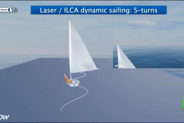 Tehnica laser (ILCA) S-Turn atunci când navighează în jos