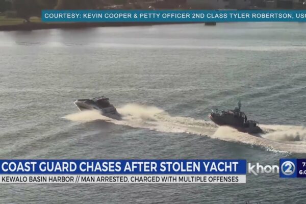 Prins pe cameră: Omul arestat pentru presupusul furt de iaht