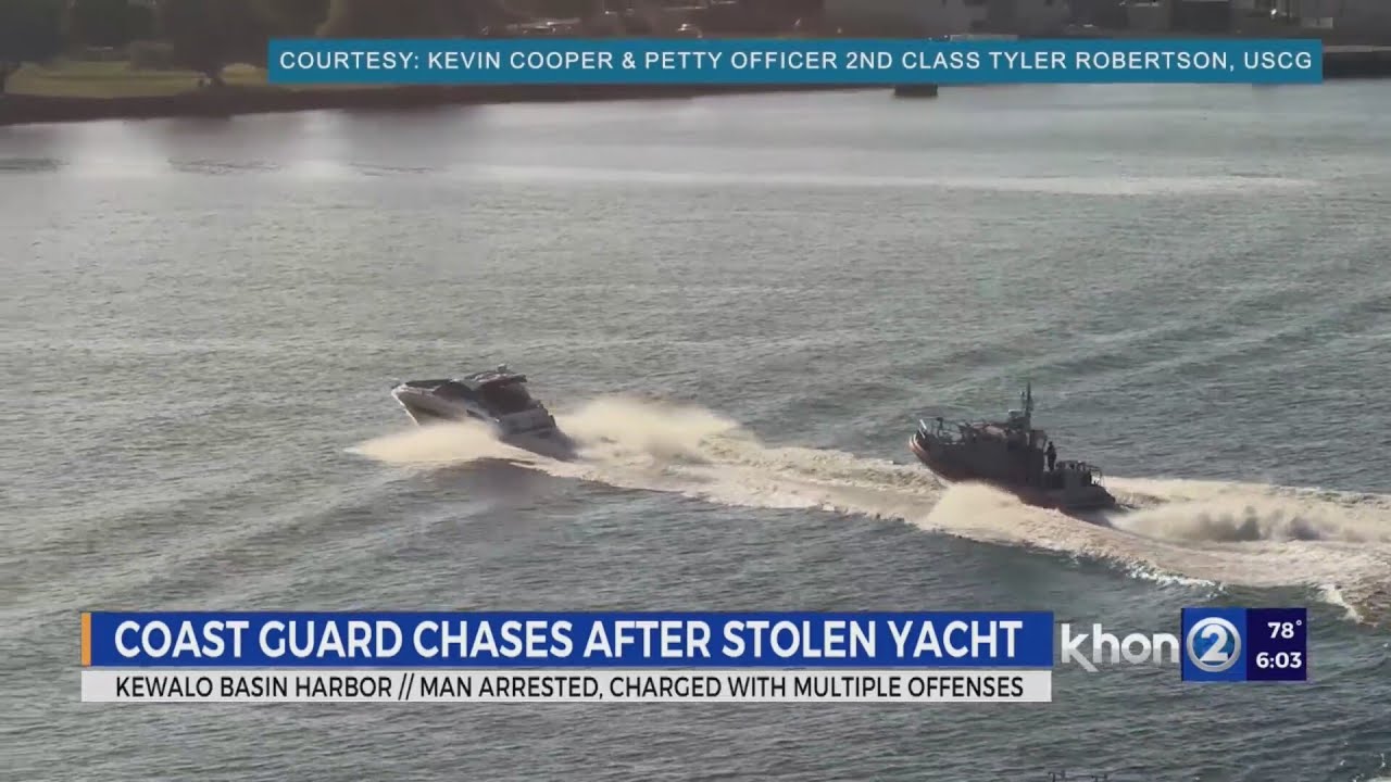 Prins pe cameră: Omul arestat pentru presupusul furt de iaht