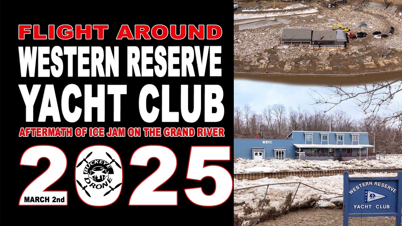 Aftermath of Ice Jam on the Grand River Around The Western Reserve Yacht Club