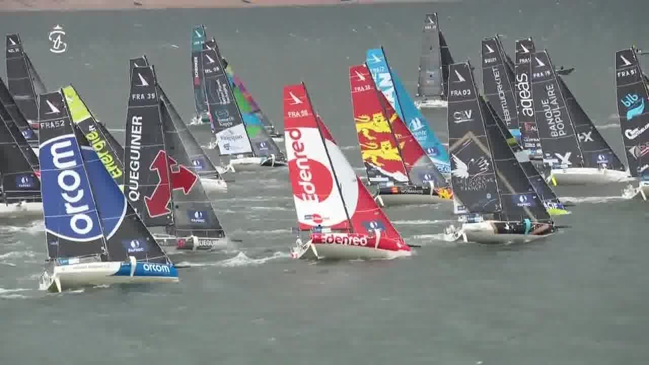 Start (Eng) 54th La Solitaire du Figaro Paprec. Solo Sailor Figaro3 FOILER RASE din Franța-Ireland