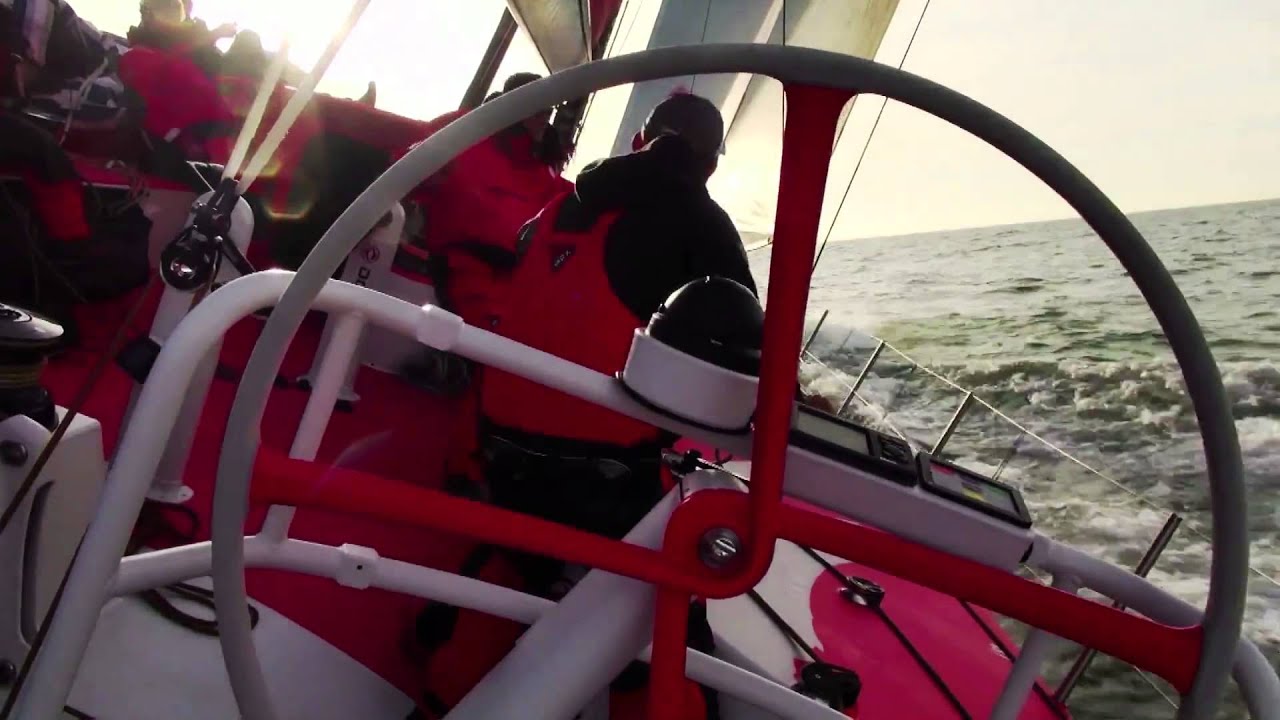 Noul iaht Dongfeng Vor este luat pentru un test drive. Volvo Ocean Race 2014 15