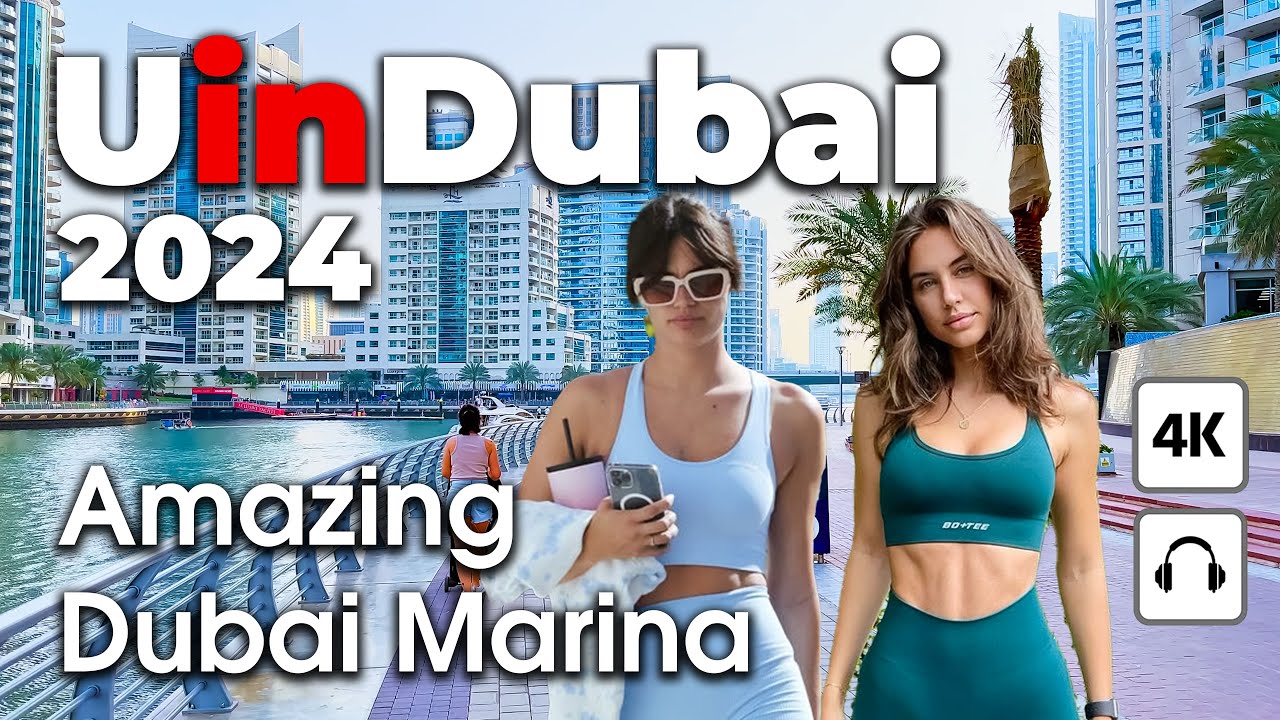 Dubai Live 24/7 🇦🇪 uimitor Dubai Marina [ 4K ] Tur de mers pe jos