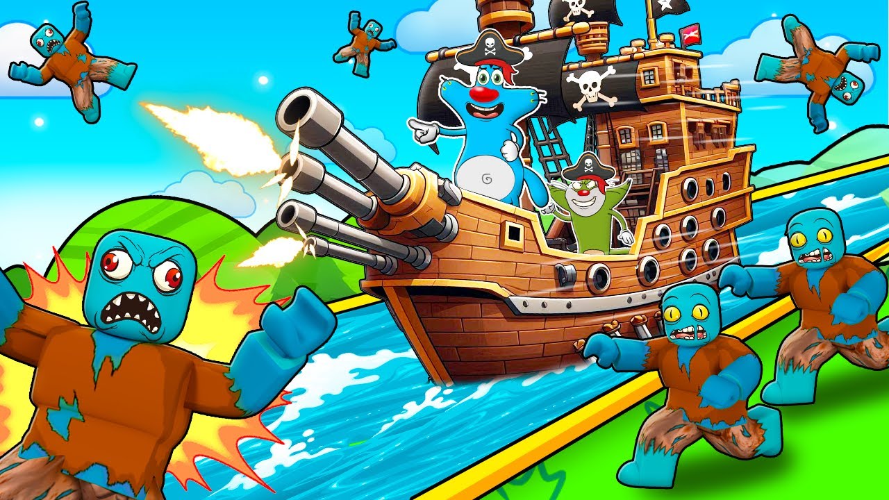 Roblox Oggy navigând până la moarte cu Jack