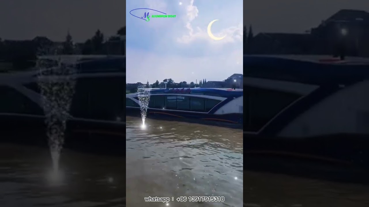 Barca mare de lux navighează lin pe mare. | MS Shipbuilding