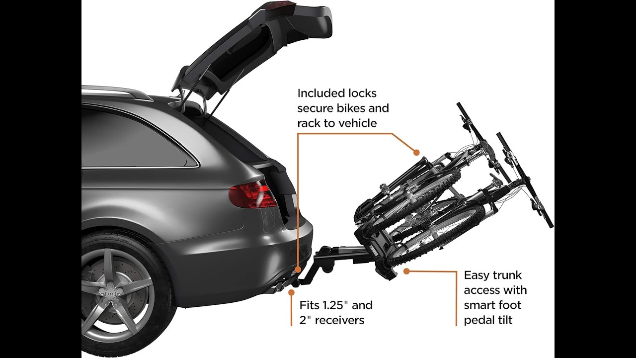 Thule Easyload cu 2 biciclete pentru biciclete cu biciclete EV Ramp pentru biciclete pentru biciclete